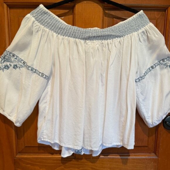 BOHOME Collection, Womens Medium, Off Shoulder Boho Crop Top - Picture 4 of 8